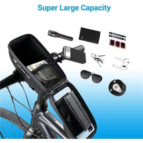 New Bike Handlebar Bag Waterproof Bike Phone Holder Bike Phone Mount Bicycle - Picture 5 of 7